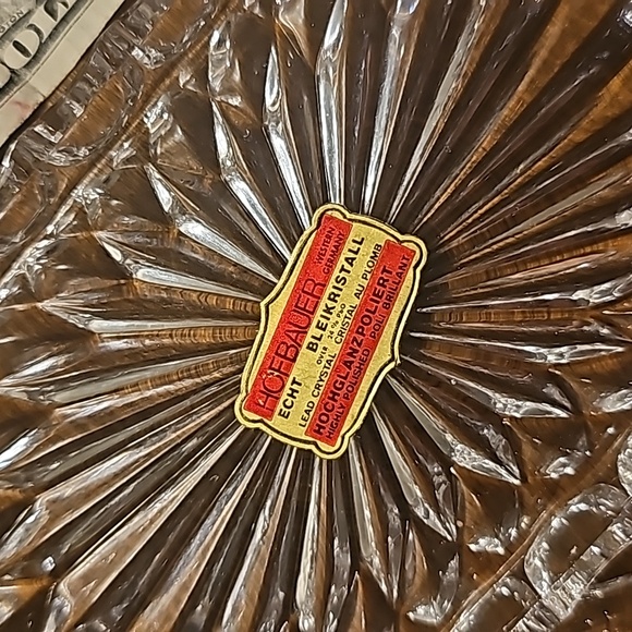 Hofbauer Byrdes Crystal Creamer & Sugar Set with Tray - Perfect Condition - Picture 3 of 5